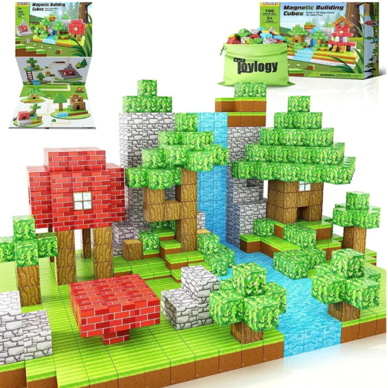 Blocs de construction magnétiques Minecraft® - 48 / 64 / 75 pièces