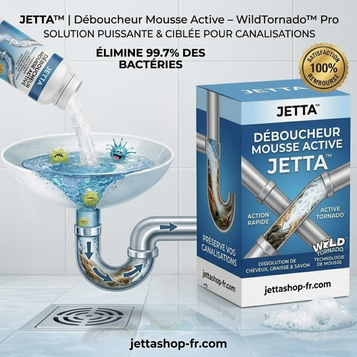 Jetta | Déboucheur Mousse Active – WildTornado™ Pro (DERNIÈRES UNITÉS)