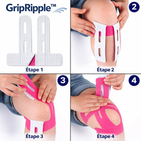 Kinesiotape Pré-découpée pour le Genou – GripRipple™