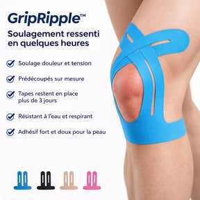 Kinesiotape Pré-découpée pour le Genou – GripRipple™