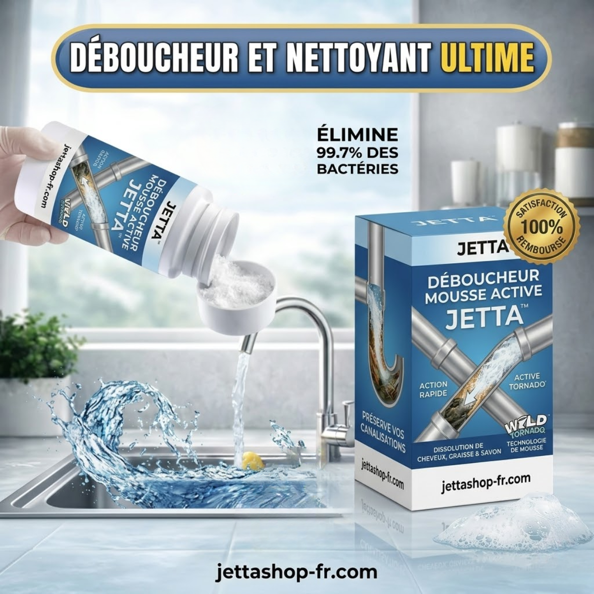 Jetta | Déboucheur Mousse Active – WildTornado™ Pro (DERNIÈRES UNITÉS)