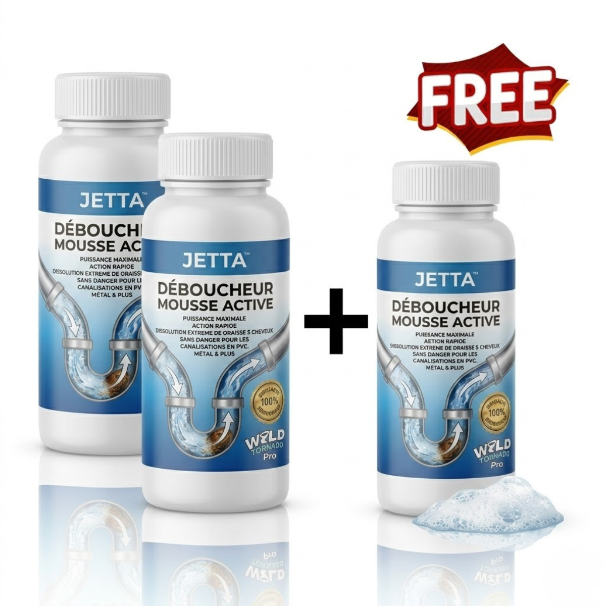 Jetta | Déboucheur Mousse Active – WildTornado™ Pro (DERNIÈRES UNITÉS)