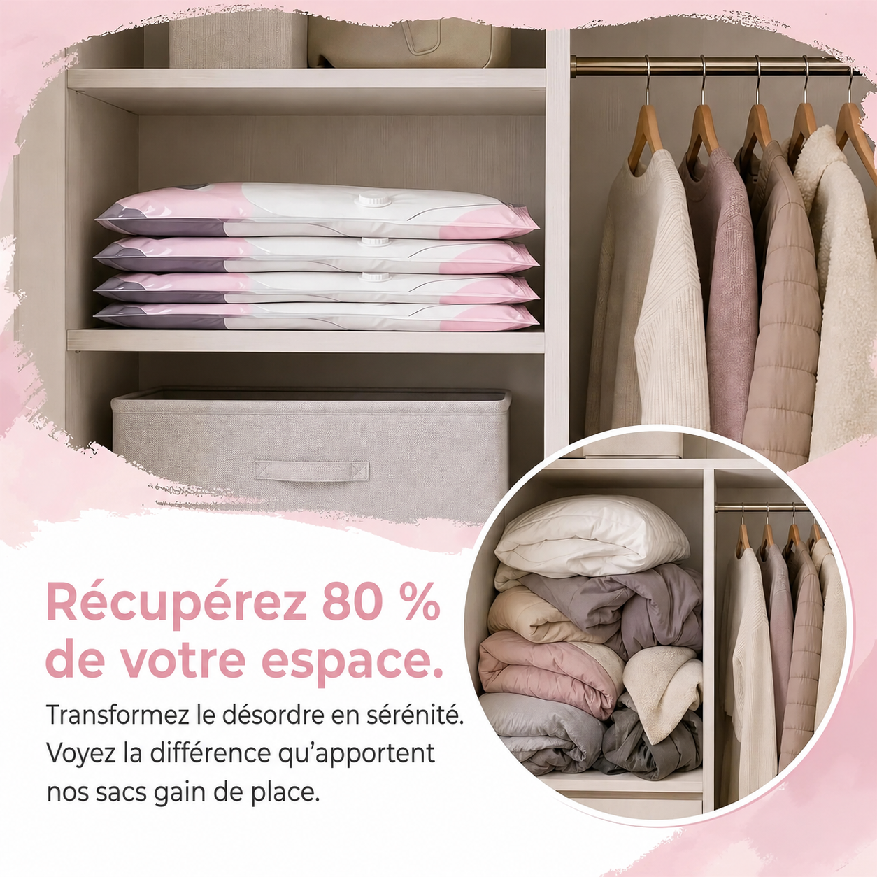 SpaceMax™ | Sacs de Compression 3D Sans Pompe